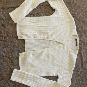 Brandy Melville Cream Cable Knit Sweater